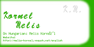 kornel melis business card